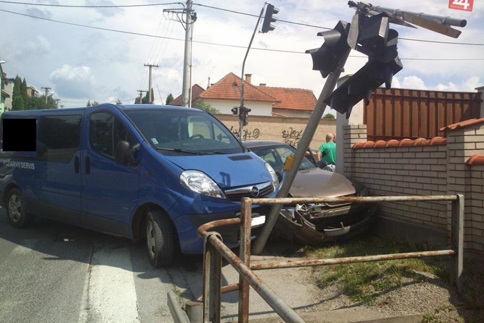 Nehoda na Košickej ulici v Rožňave