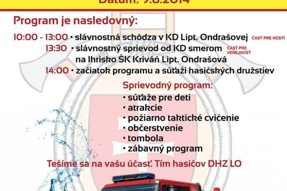 hasici Liptovska Ondrasova plagat