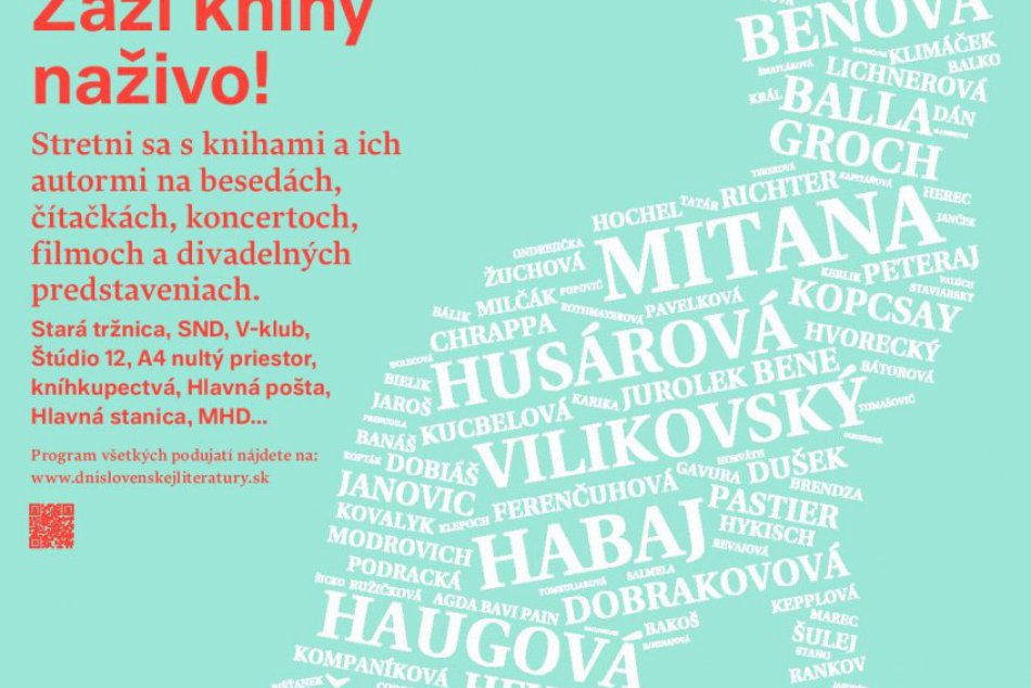 Festival Dni slovenskej literatúry: Môžete sa tešiť na tieto mená!