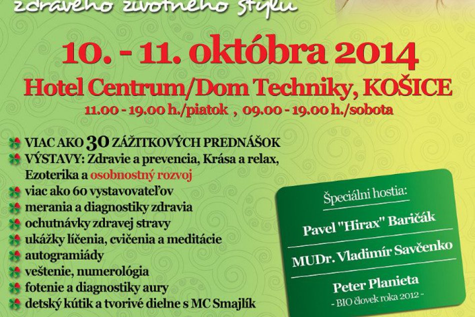 Tip na podujatie: Veľké podujatie zdravého životného štýlu bude opäť v Košiciach