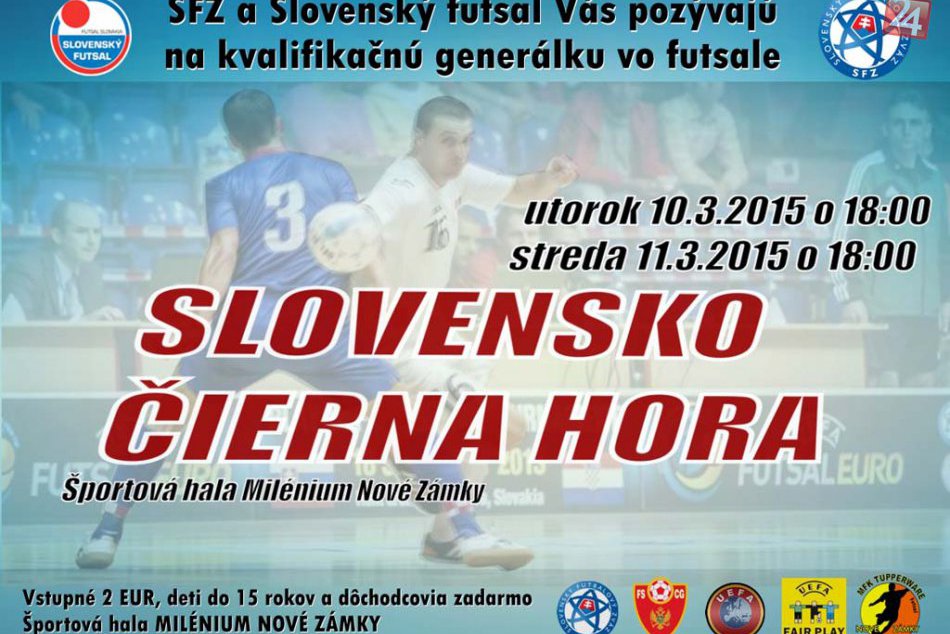 Pozvánka na futsalové zápasy Slovenskej futsalovej repre v Nových Zámkoch!