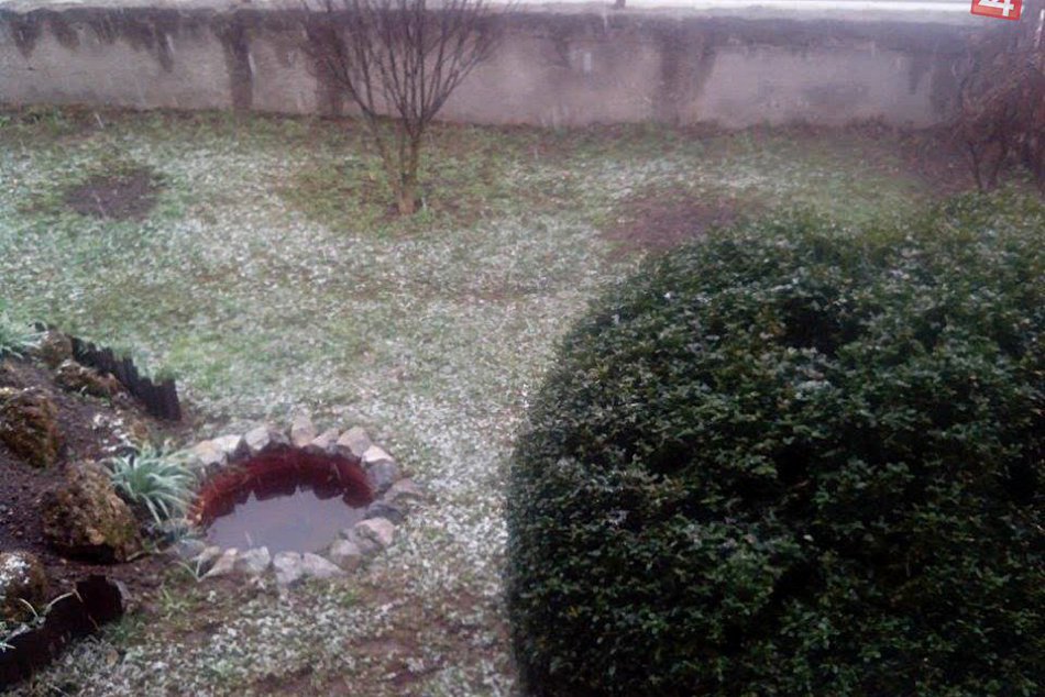 Sneženie v našom meste (Rožňava 31. 3. 2015)