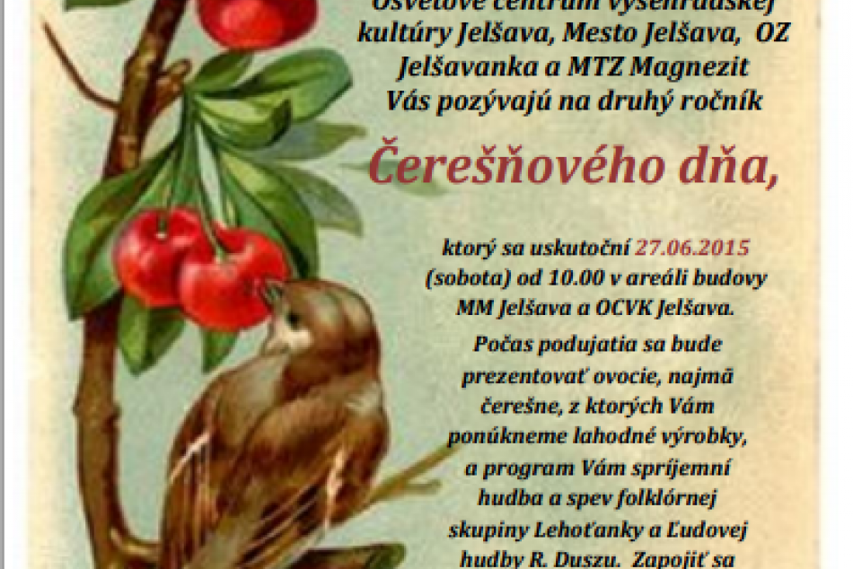 Čerešňový deň: Netradičné, regionálne ovocné podujatie sa blíži