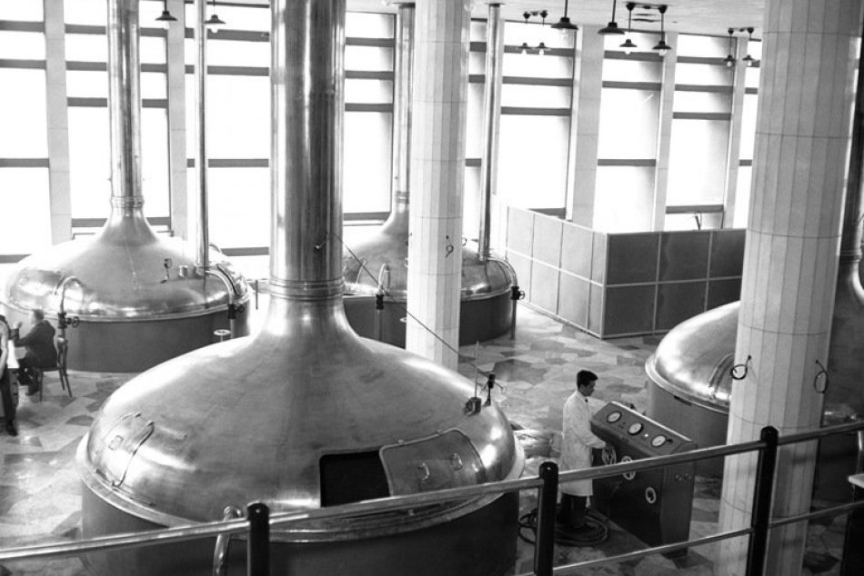Zábery na topoľčiansky pivovar v rokoch 1964  a 1965