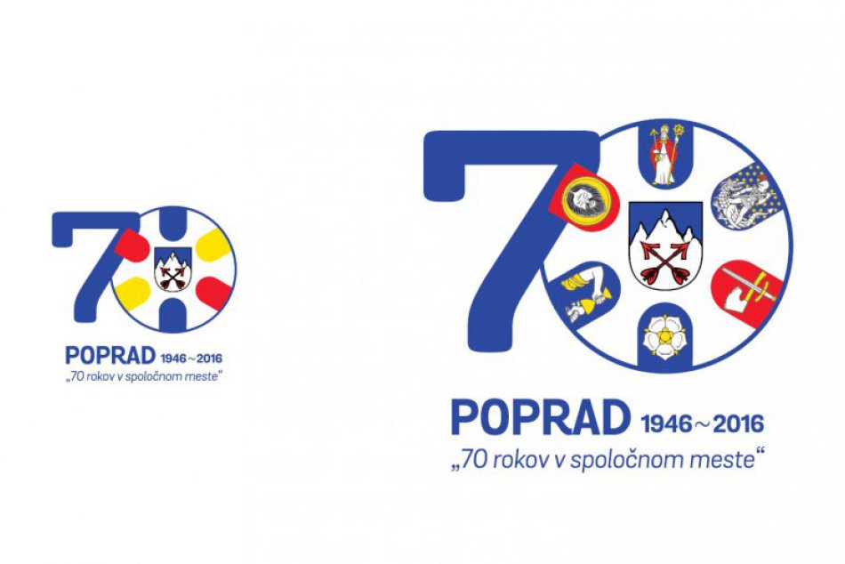Logo vytvorené pri príležitosti 70. výročia spojenia Popradu a mestských častí