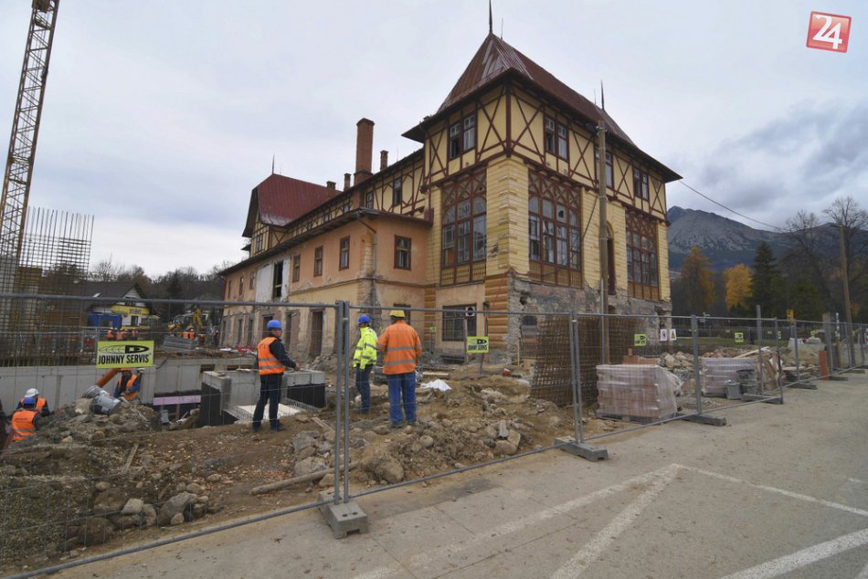 Rekonštrukcia hotela Lomnica vo Vysokých Tatrách bude pokračovať aj v zime