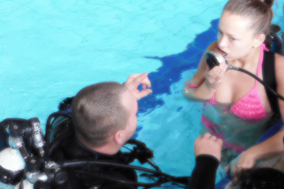 Potápanie s prístrojmi na plavárni v Spišskej