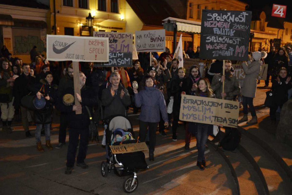 Fotogaléria štrajku v Košiciach