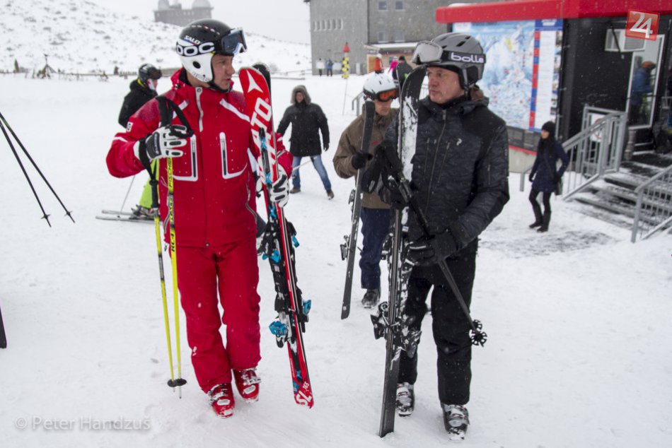 Prezidenti na lyžovačke vo Vysokých Tatrách