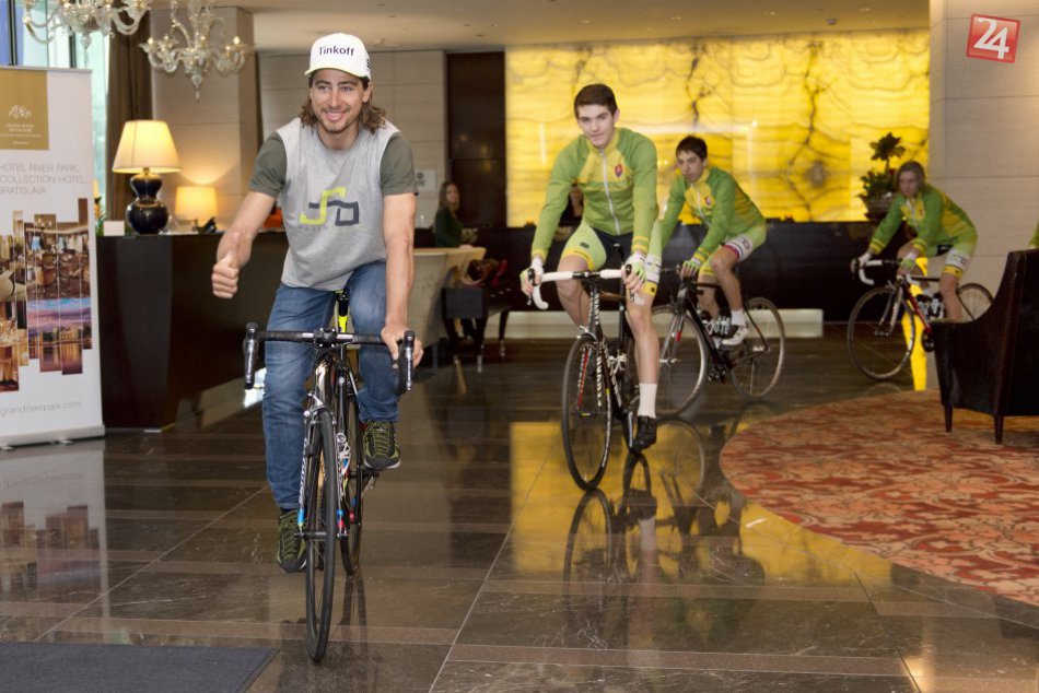 Sagan na otvorení akadémie pre malých cyklistov v Bratislave