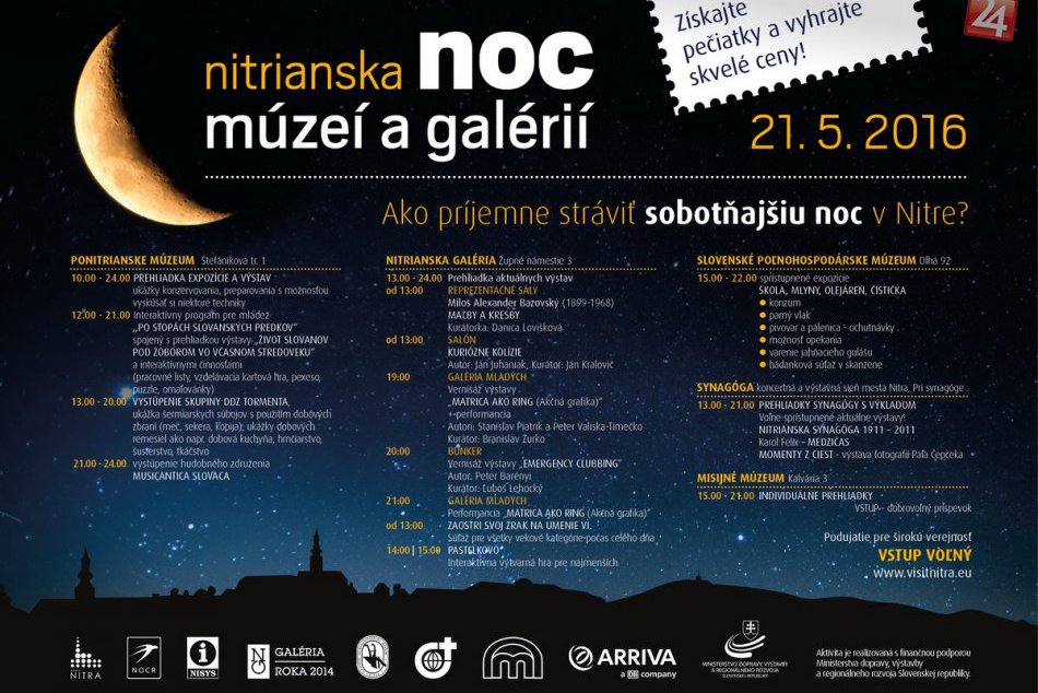 KOMPLETNÝ PROGRAM: Čakajú nás nočné prehliadky nitrianskych múzeí a galérií