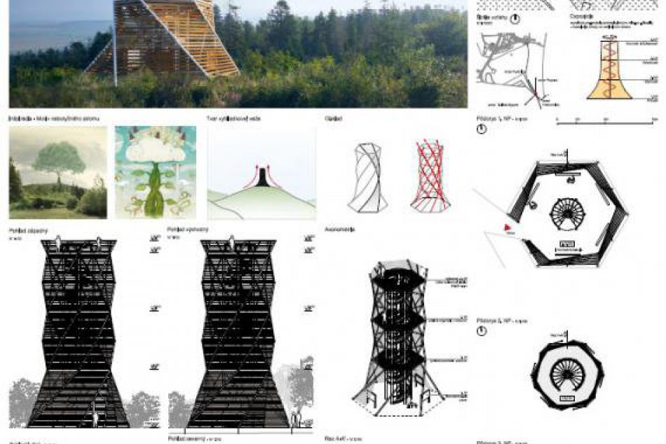 Víťazné návrhy na rozhľadňu Kvetnica - Zámčinko 01/2017