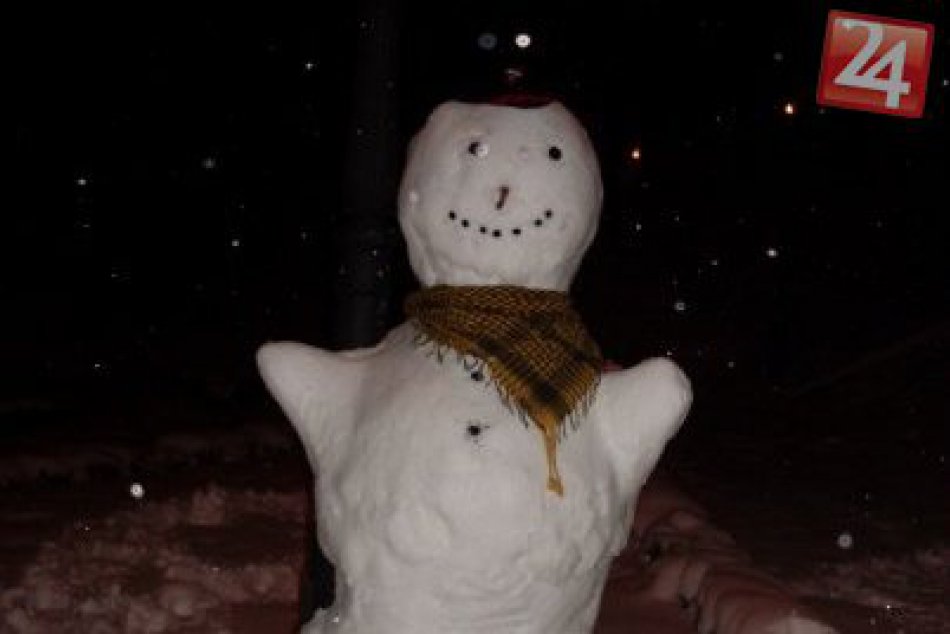 Utešené fotky z Hlohovca: Takýto snehuliaci nám rozdávajú radosť