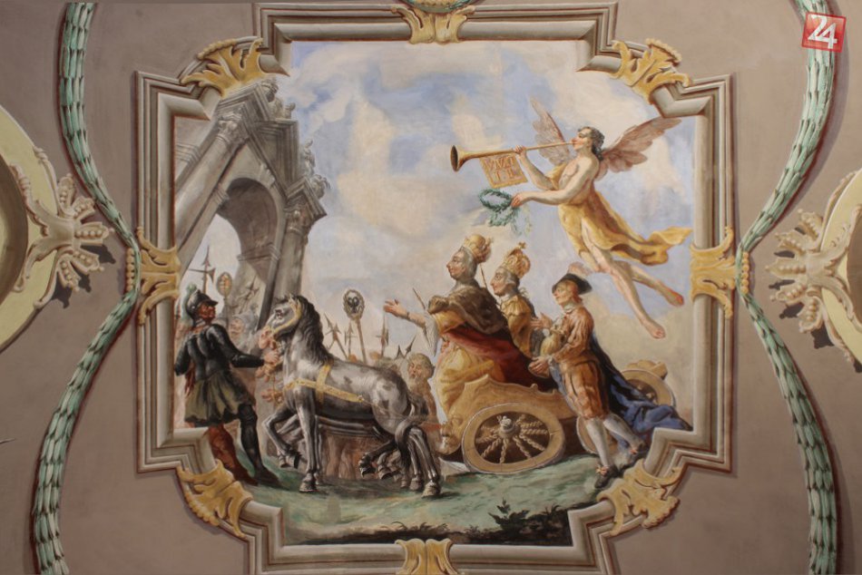 Foto z Izby Márie Terézie: Vyobrazenie triumfálneho sprievodu panovníkov
