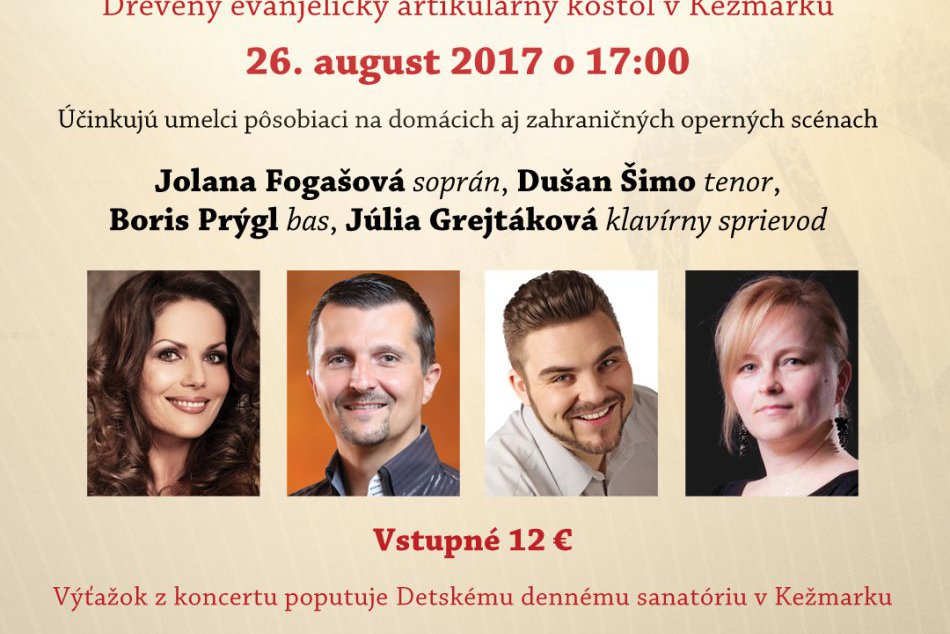 Operné gala v Kežmarku: Vystúpi aj medzinárodne uznávaná sopranistka Jolana Foga
