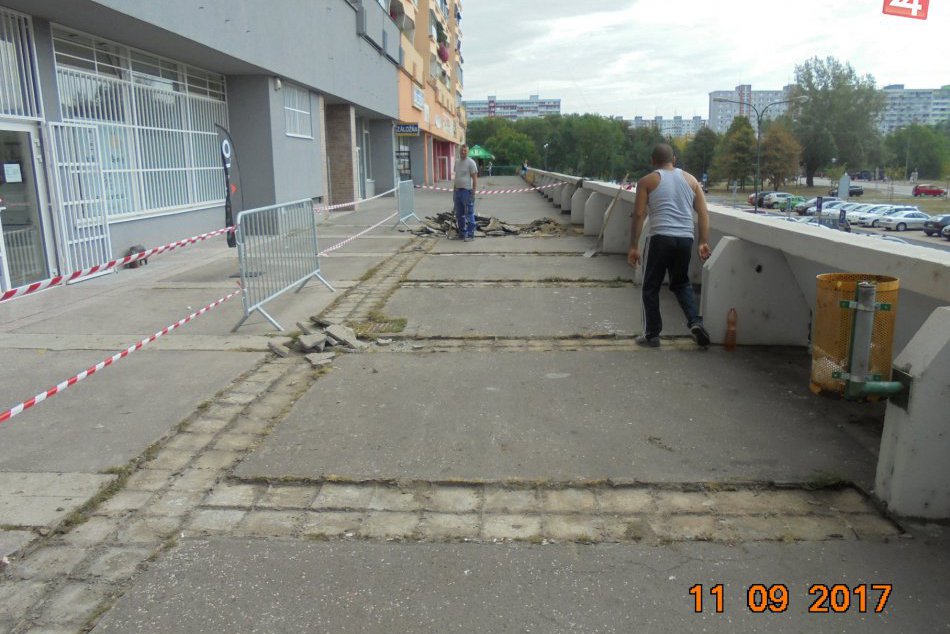 Oprava terasy v Petržalke