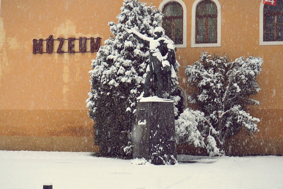 Obrazom: Husté sneženie v meste