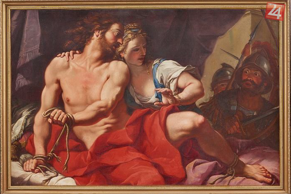 Samson a Dalila, olej na plátne