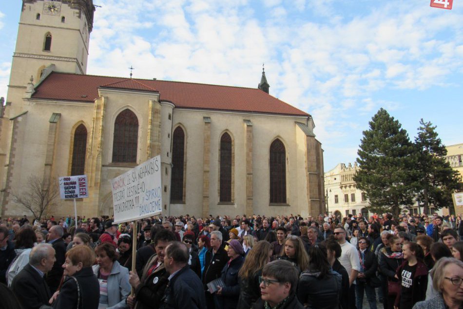 Pozrite si to na fotografiách: V Prešove prebehlo ďalšie protestné zhromaždenie