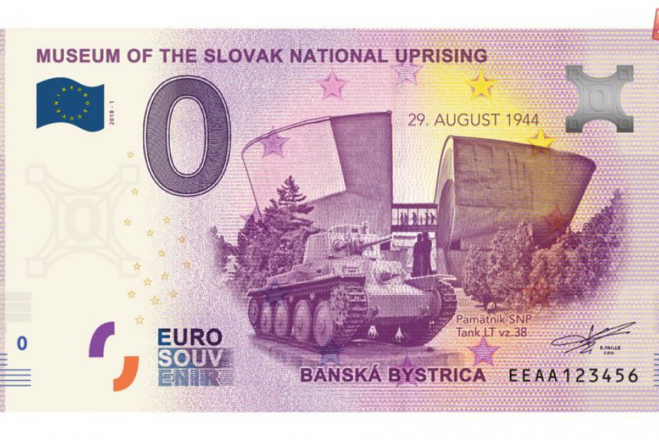 V OBRAZOCH: Pamätník SNP na nula eurobankovke