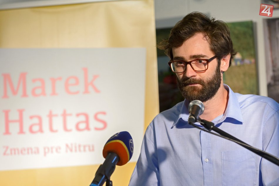 Aktivista Marek Hattas oznámil svoju kandidatúru na post primátora Nitry, FOTO