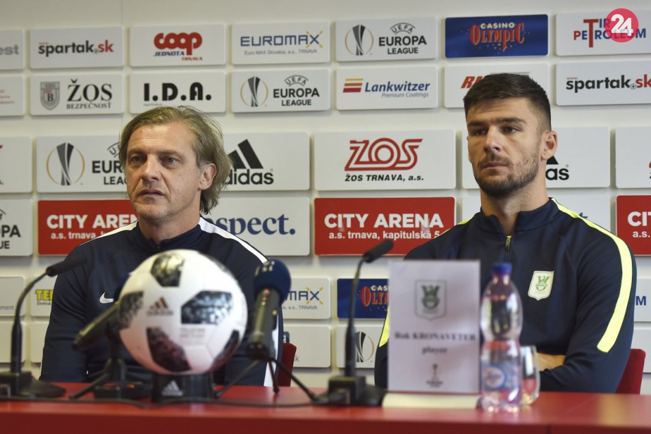 FOTO: Tlačová konferencia pred zápasom Spartak Trnava a Olimpija Ľubľana