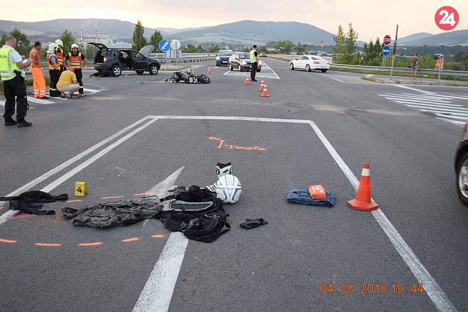 Vážna nehoda mladého motocyklistu