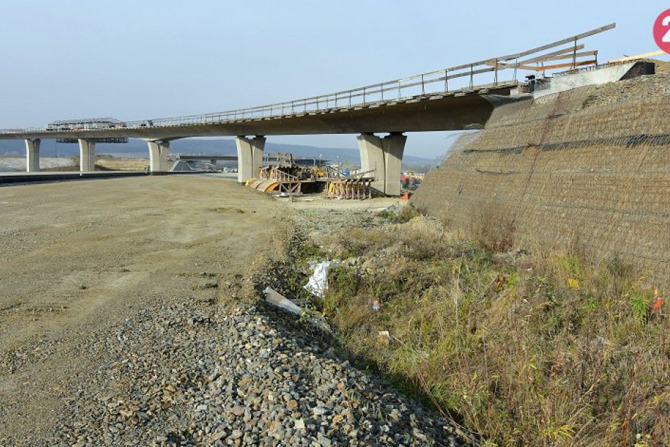 Výstavba diaľničného úseku D1 Budimír – Bidovce november 2018