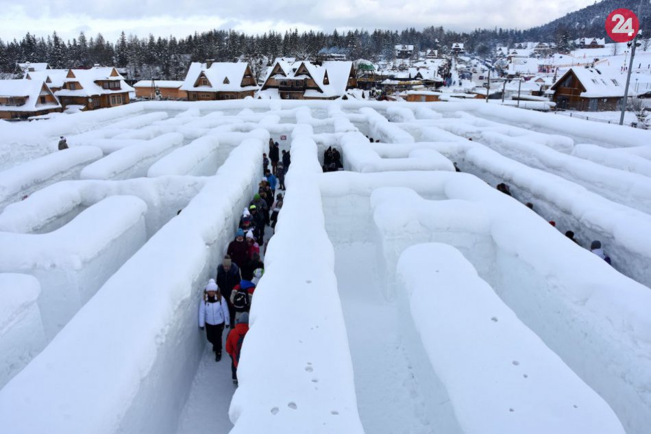 Snežný labirint v Zakopanom