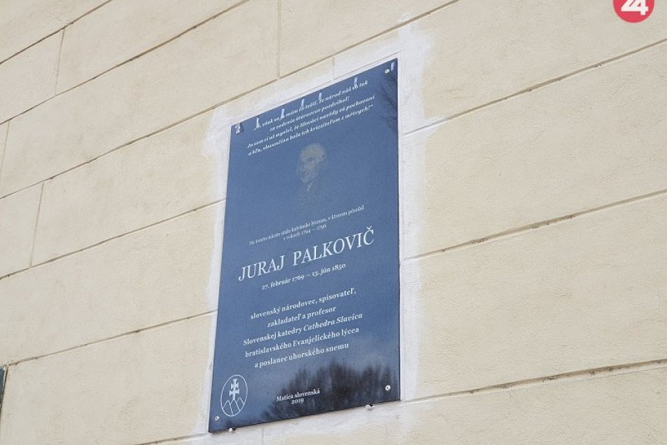 J. Palkoviča pripomína v Lučenci nová pamätná tabuľa