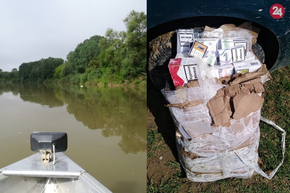 V rieke plával podozrivý balík: Policajti v ňom našli tisícky cigariet