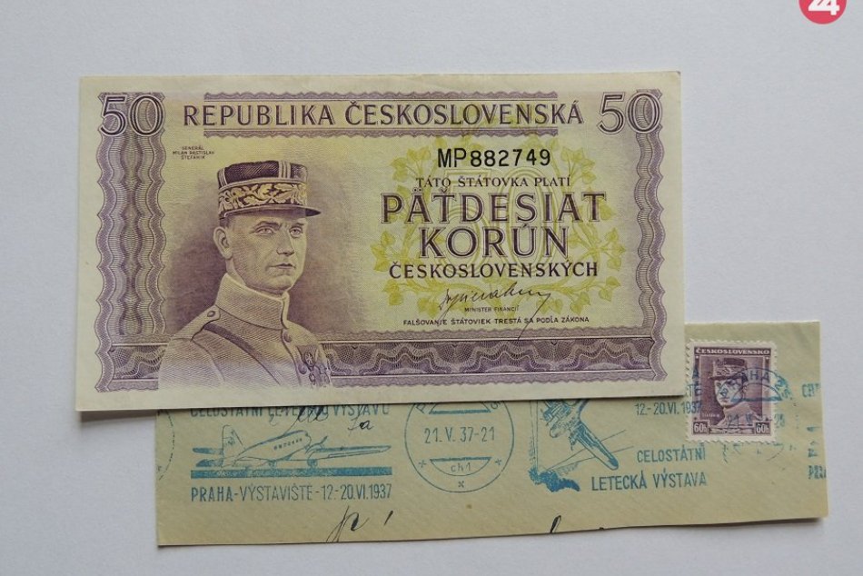 FOTO: Bankovky, na ktorých je tvár M. R. Štefánika