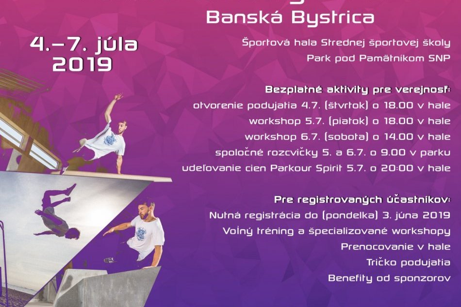 Plagát Parkour Meeting Banská Bystrica 2019