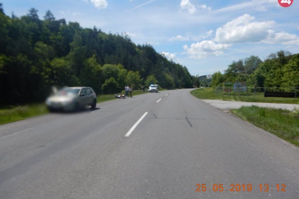 Nehoda motockyla pri Slovenskej Ľupči