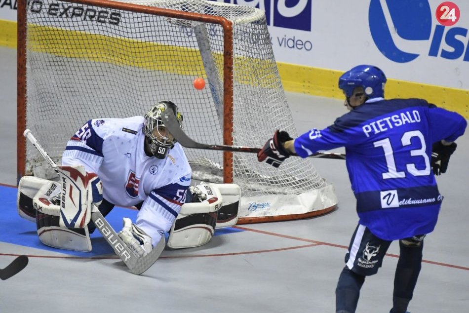 Hokejbal MS: Slovensko - Fínsko 2:1 (1:0, 0:0, 1:1)
