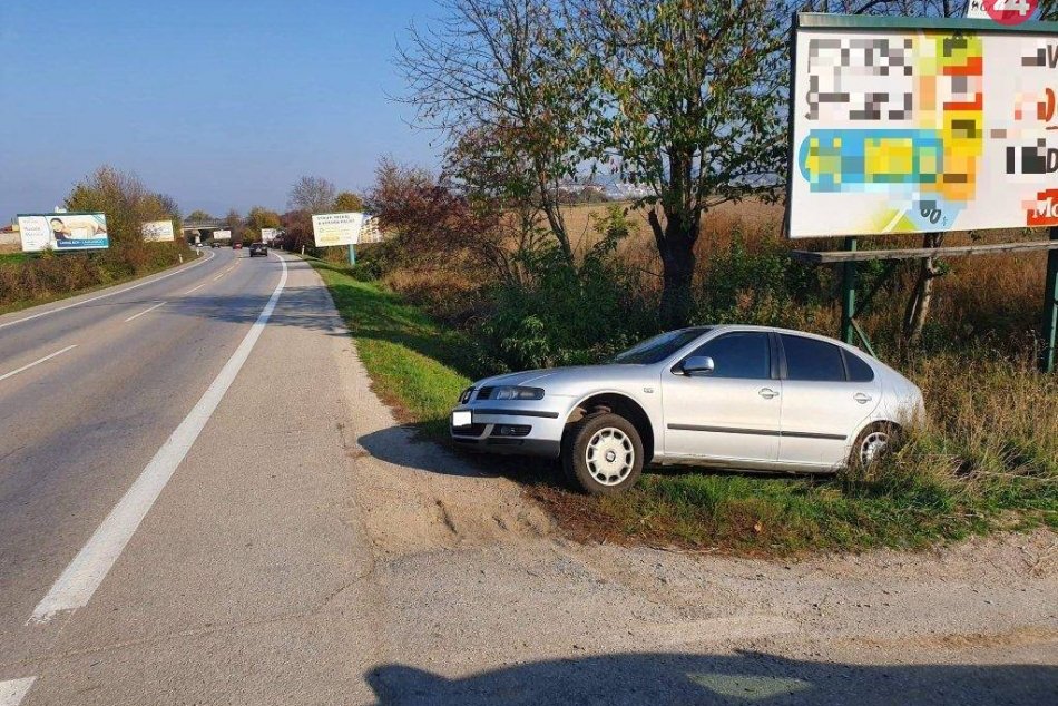 Auto v priekope: Jozef (59) z okresu Trenčín nafúkal 1,63 promile alkoholu
