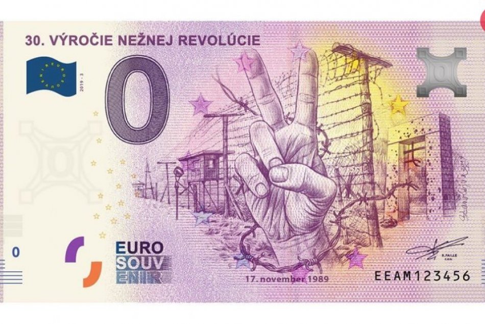 Suvenírová bankovka k 30. výročiu Nežnej revolúcie