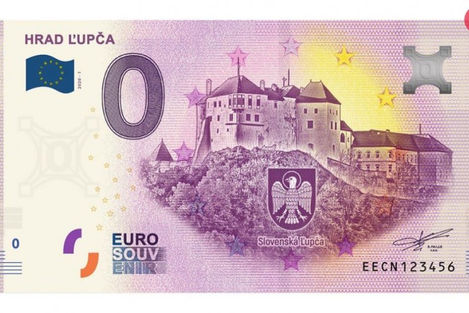 V OBRAZOCH: Euro Souvenir bankovka s vyobrazením Hradu Ľupča