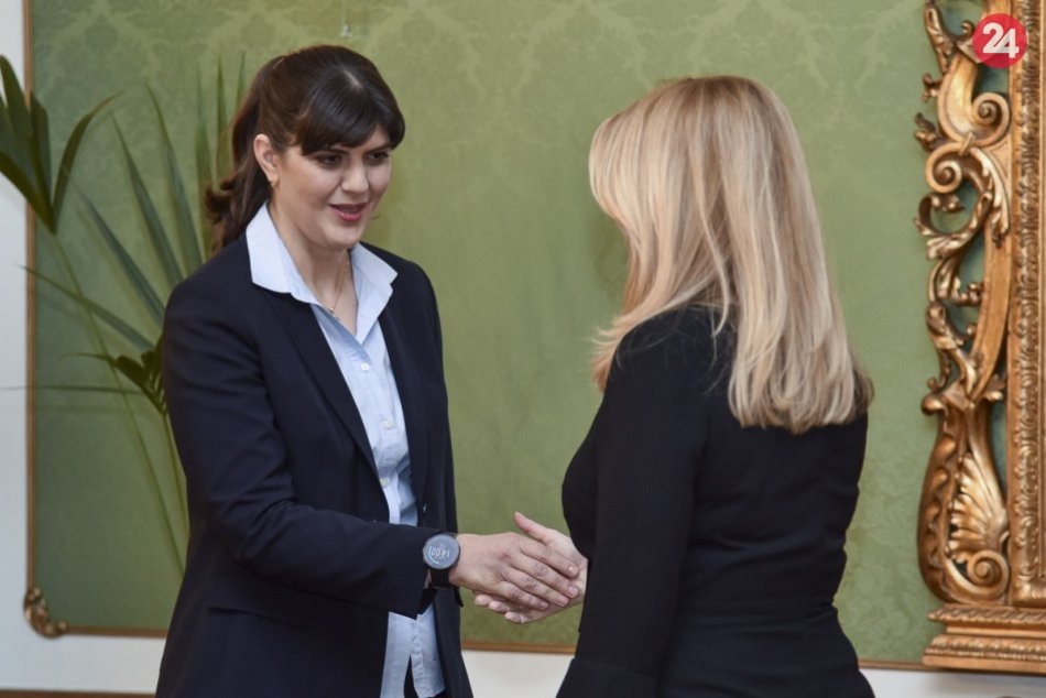 FOTO: Klavná európska prokurátorka Laura Codruta Kövesi u prezidentky