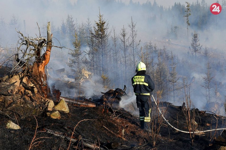 Lesný požiar pri Tatranskej Štrbe
