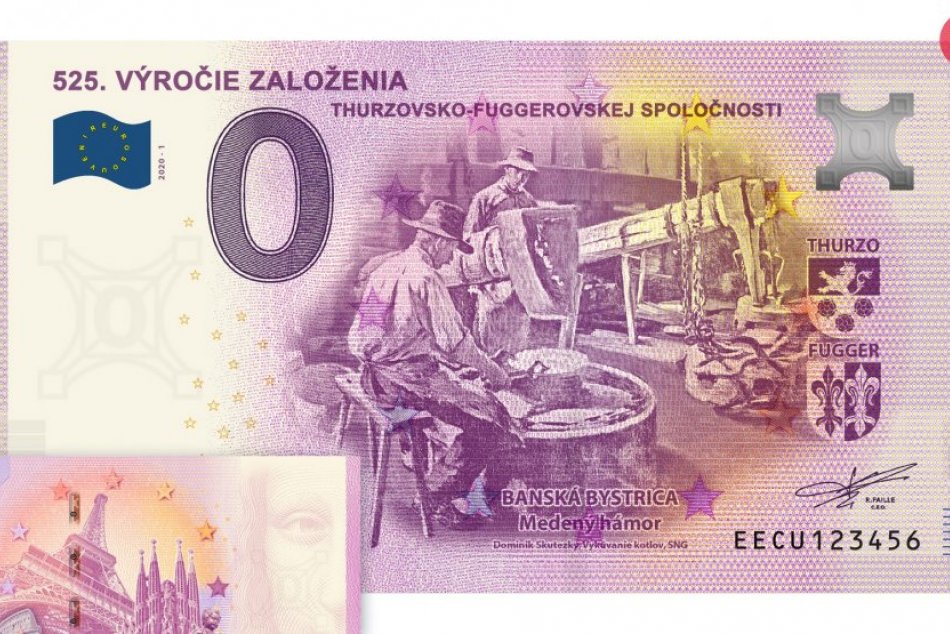 Skuteckého obraz sa stal motívom 0 euro suvenírovej bankovky