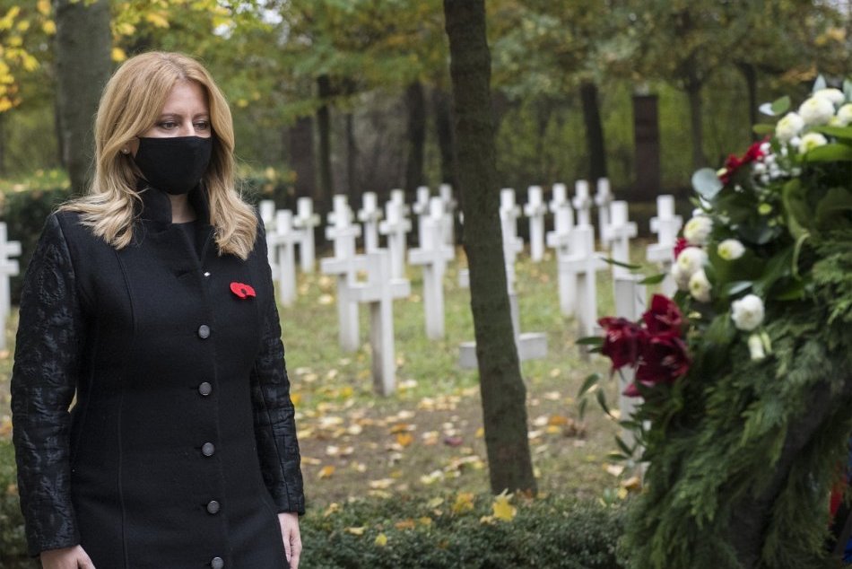Zuzana Čaputová si pripomenula Deň vojnových veteránov a 102. výročie ukončenia 