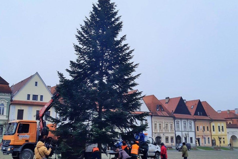 Obrazom: Bardejov už tiež má svoj vianočný stromček