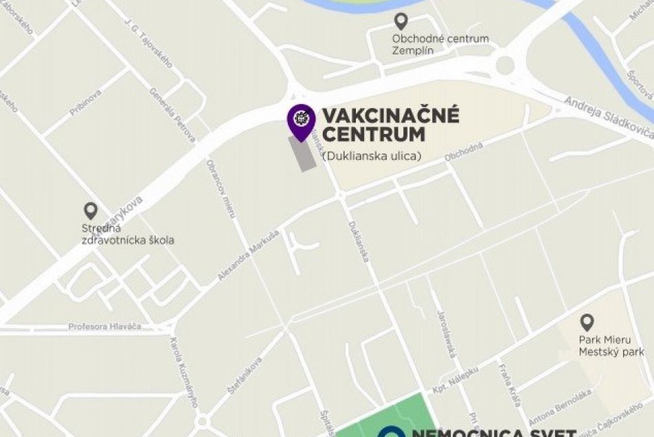 MAPA: Očkovanie v nemocnici vo vakcinačnom centre na Duklianskej ulici
