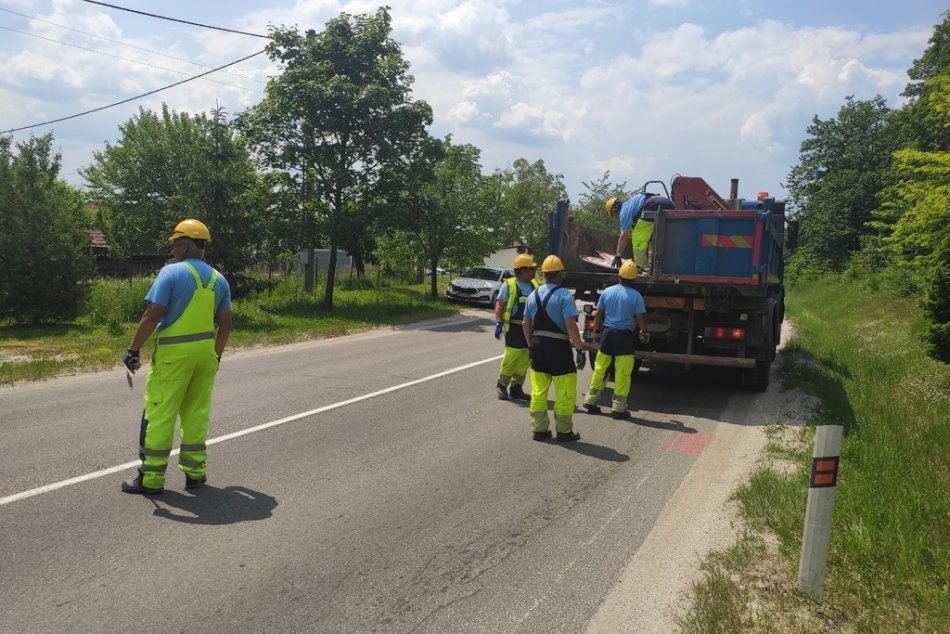 FOTO: Kraj začal rekonštruovať úsek cesty II/581 Nové Mesto nad Váhom – Myjava