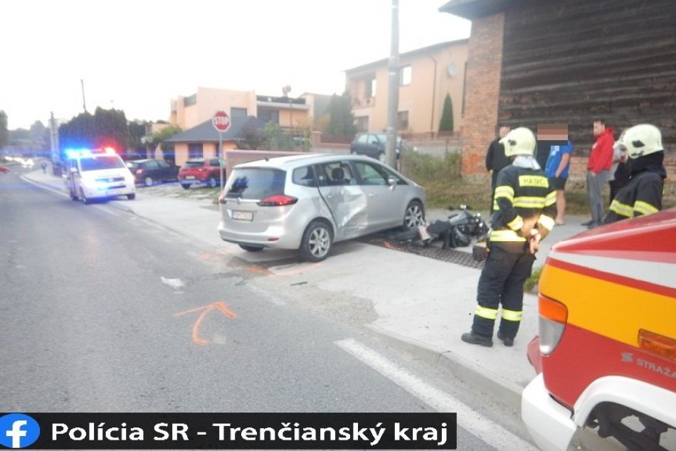 FOTO: Nehoda vo Sverepci, zranila sa 18-ročná motocyklistka