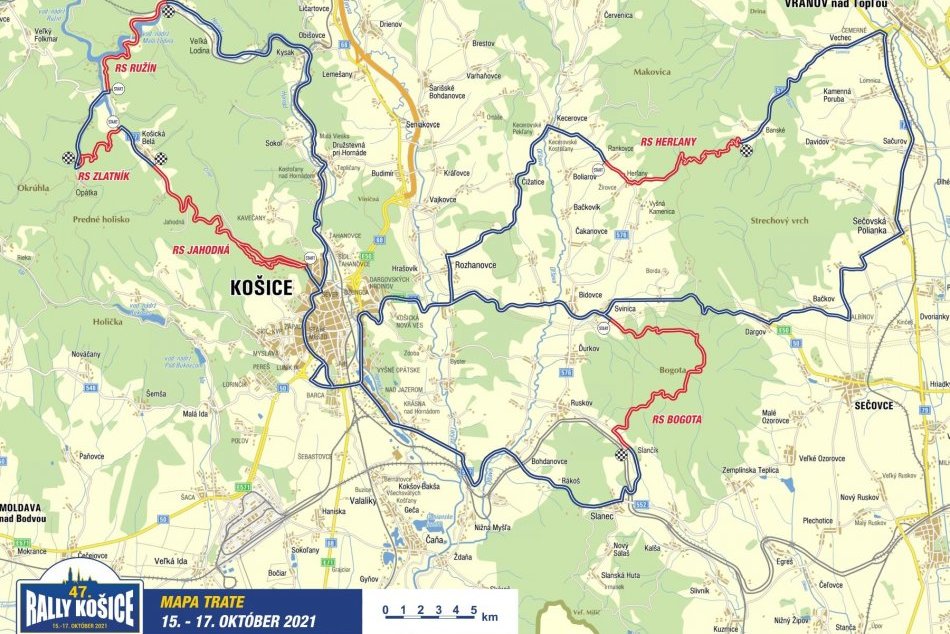 Informácia o uzávierkach ciest počas 47. ročníka Rally Košice