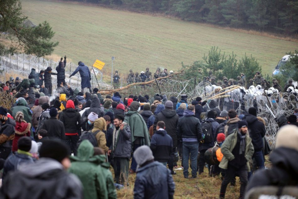 Nepokoje na hranici Poľska a Bieloruska.