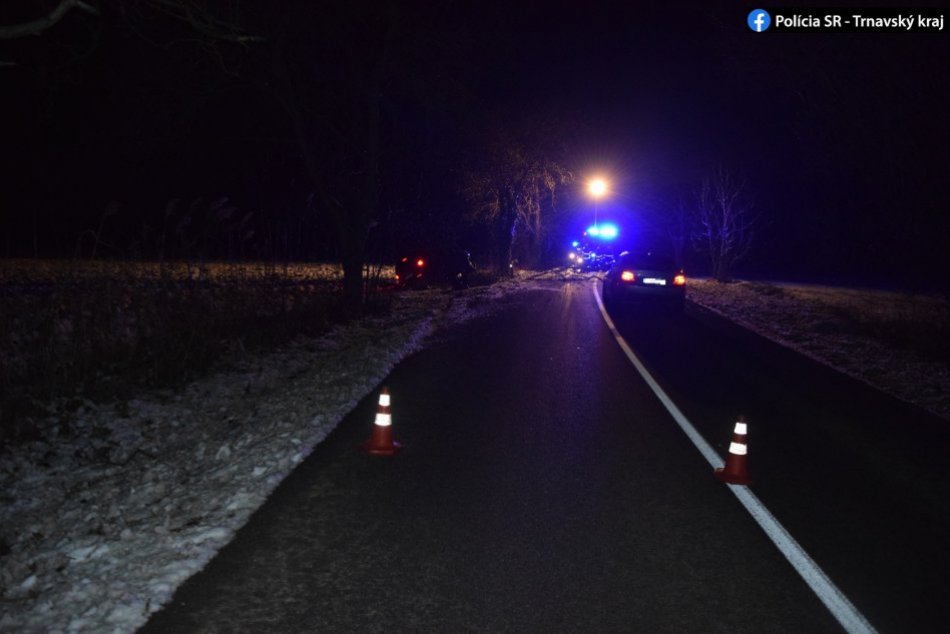 Ďalšia tragédia v Trnavskom kraji: Mladý šofér neprežil náraz do stromu