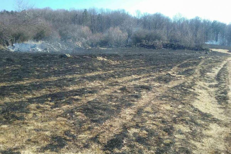 V OBRAZOCH: Požiar lúky a lesného porastu v okrese Detva